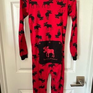 Red Moose Print Kids Pajamas